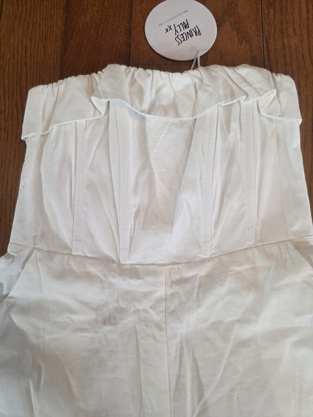 Princess Polly White Strapless High-Waist Romper - Picture 2 of 7